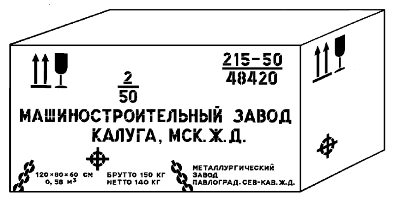 Маркировка грузового места образец